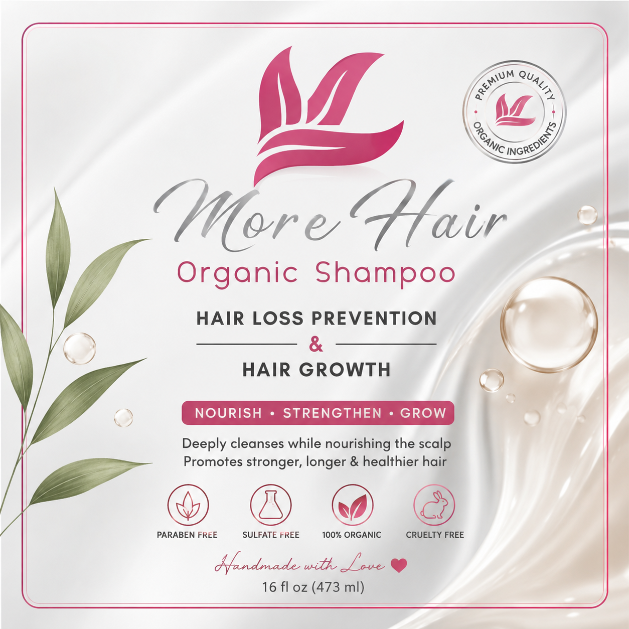 More Hair Organic Shampoo - Pudin Caramel