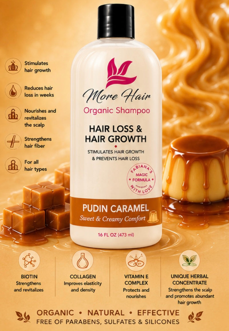 More Hair Organic Shampoo - Pudin Caramel